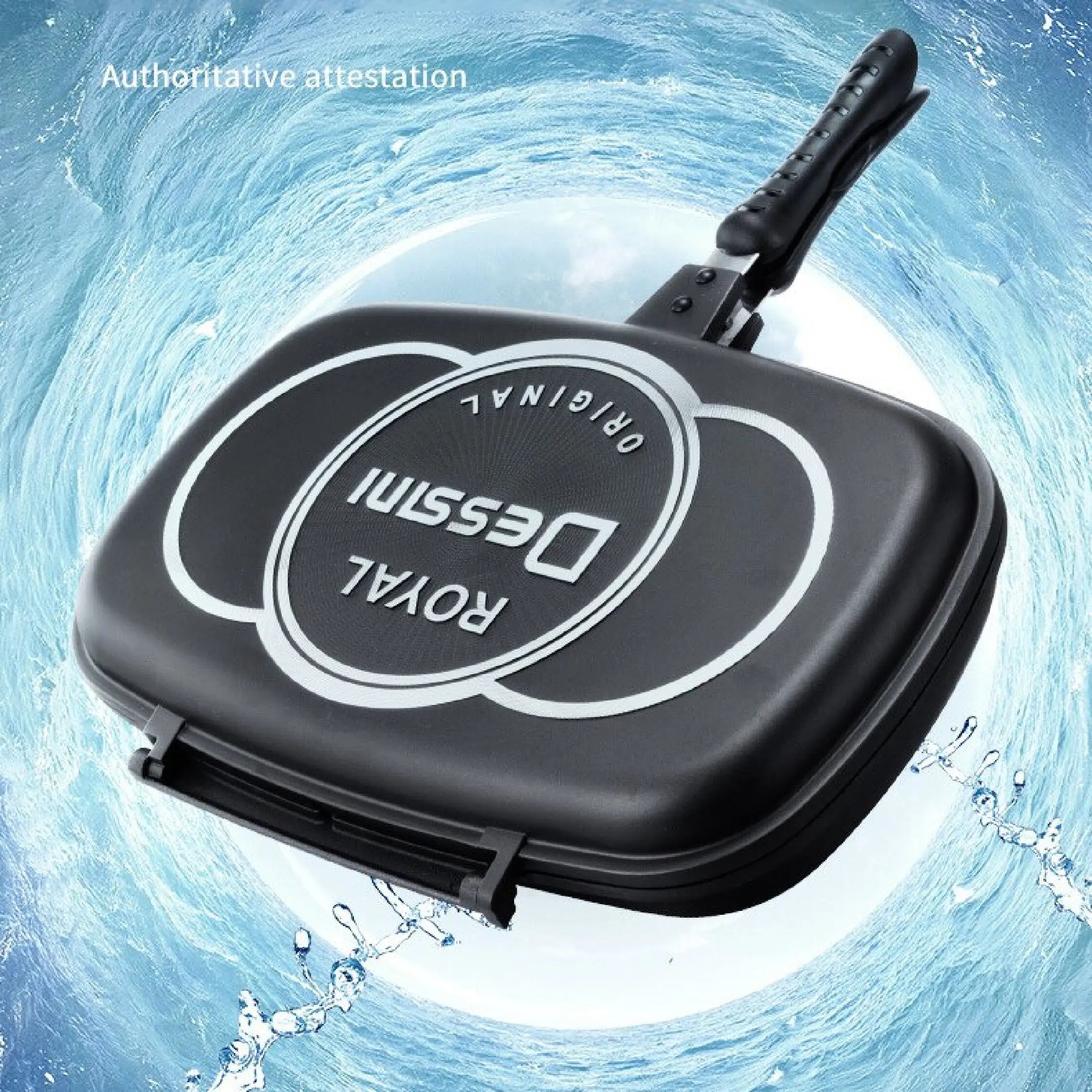 Nonstick Reversible Grill Pan Double-Sided Ribbed Flat BBQ Griddle Indoor Outdoor Cookware