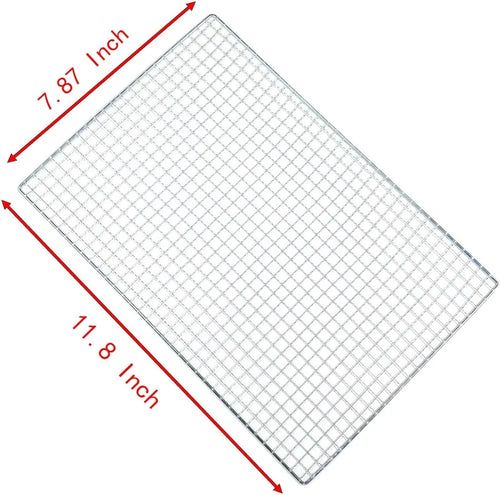 2 Pcs 11.8x7.9 Inch Stainless Steel Grill Racks for Baking, Cooling & BBQ